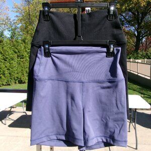 NWT 90 DEGREES BY REFLEX 2PC BLUE&BLACK ATHLETIC SHORTS S